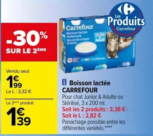 boisson lactée carrefour 