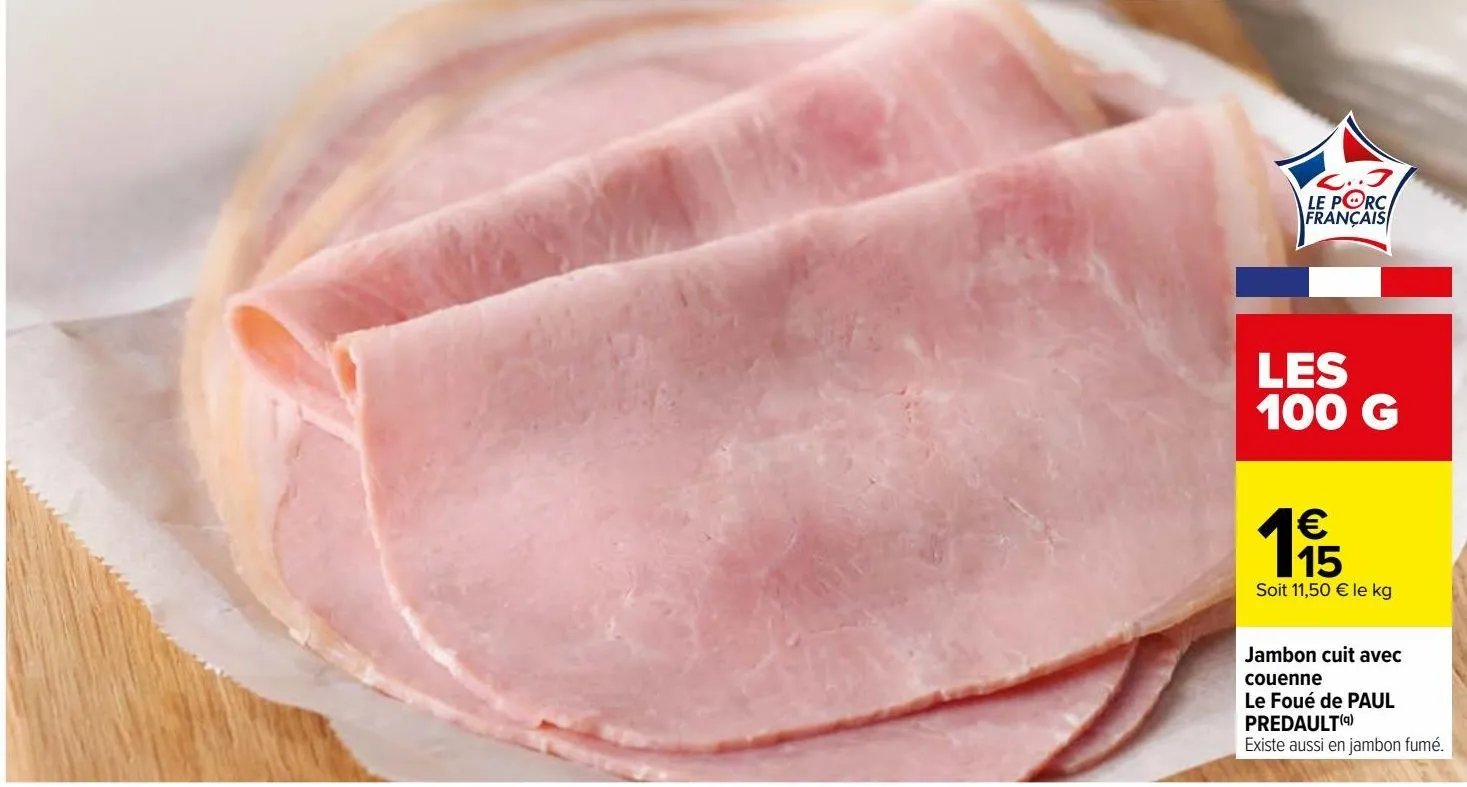 jambon cuit avec couenne le fouñe de paul predault 