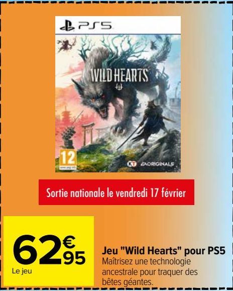 Jeu ''Wild Hearts'' pour PS5 