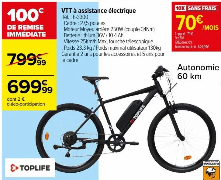 vtt à assistance électrique e-3300