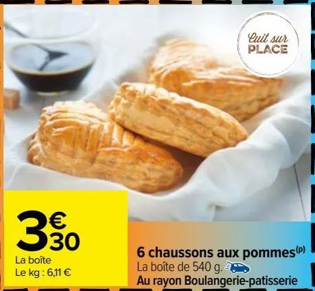 6 chaussons aux pommes 