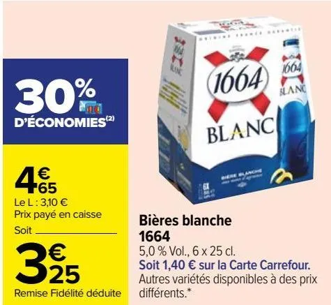 bières blanche 1664 