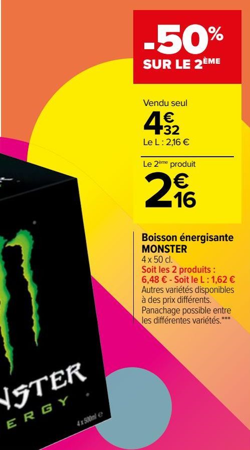 Boisson énergisante MONSTER 