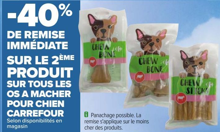 SUR TOUS LES OS A MACHER POUR CHIEN CARREFOUR 