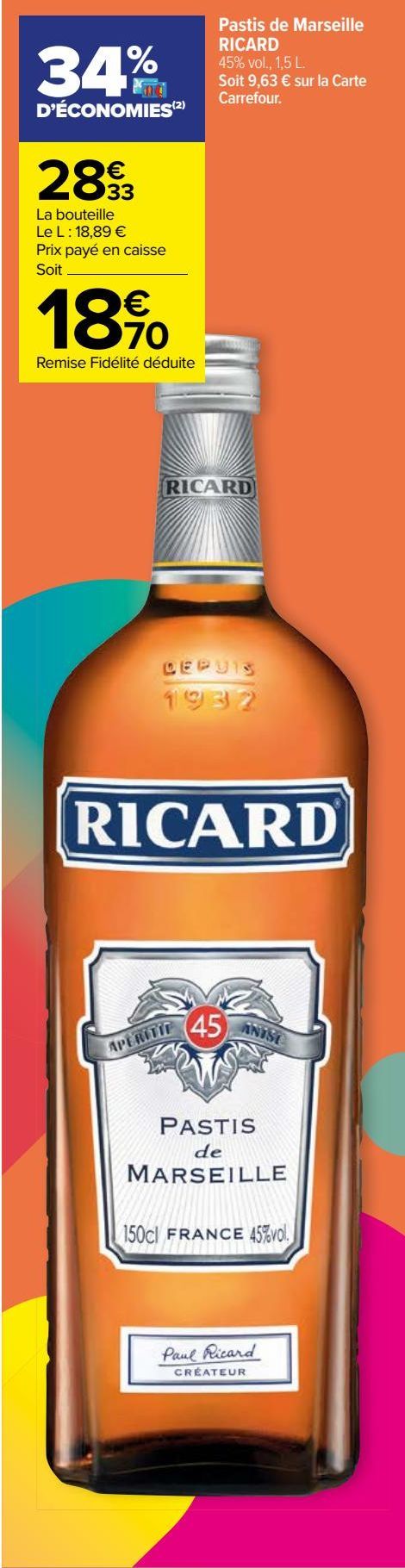 Pastis de Marseille RICARD 