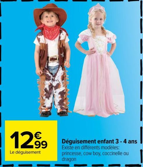 Déguisements enfant 3-4 ans 