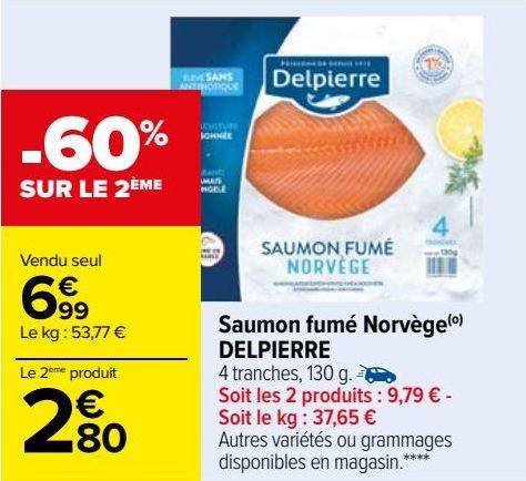 Saumon fumée Norvége DELPIERRE 