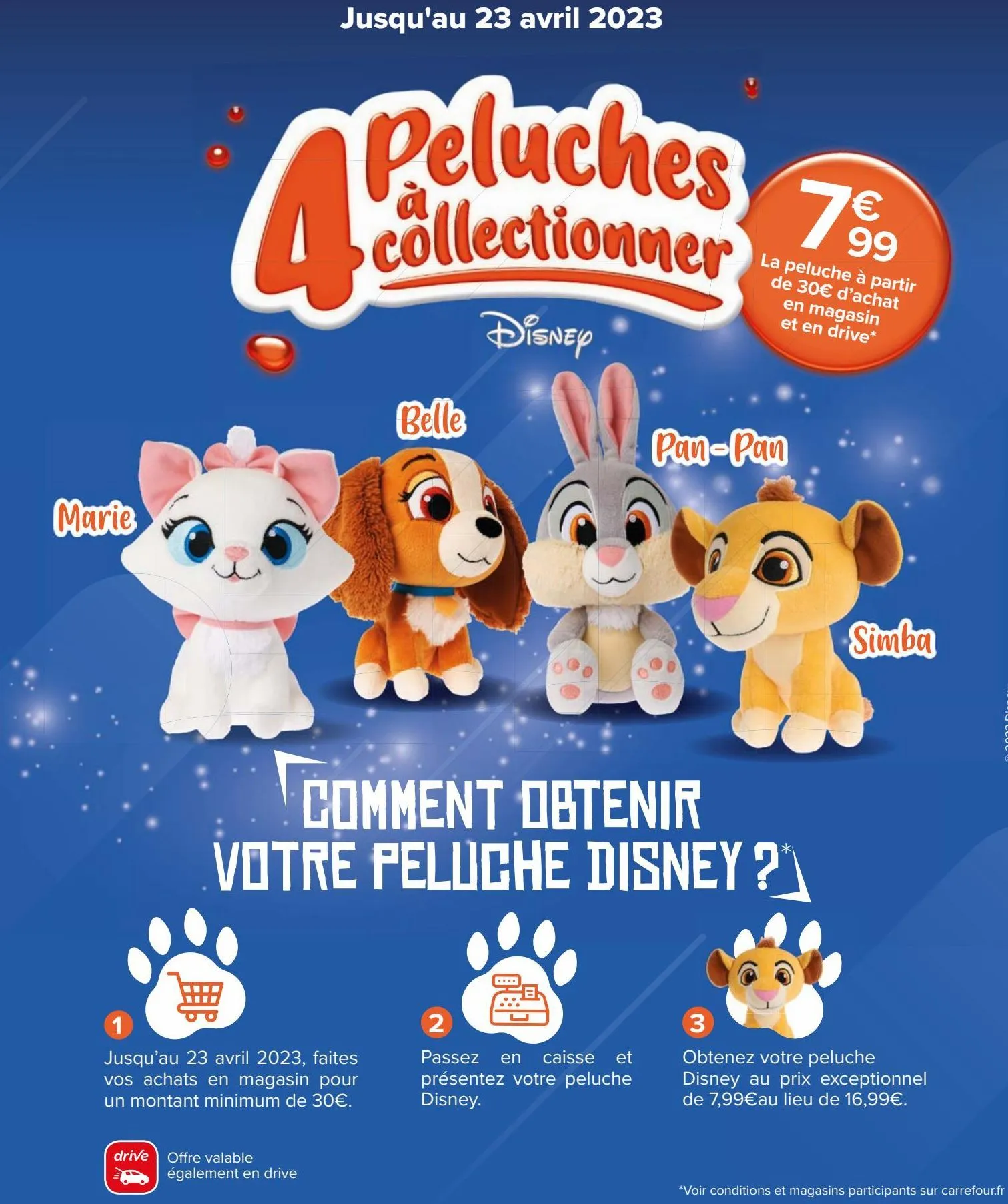 4 peluhes à collectionner 