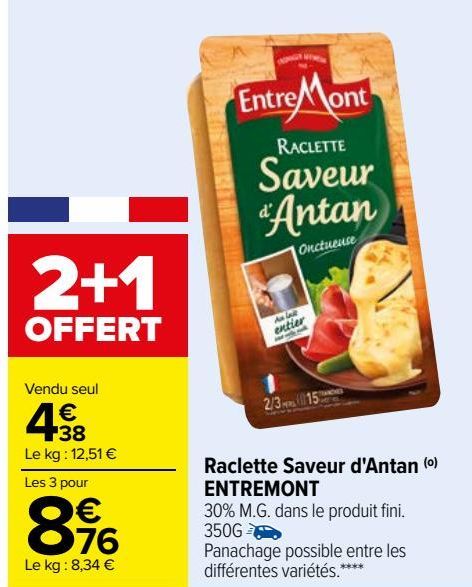 Raclette Saveur d'Antan ENTREMONT 