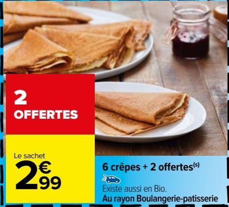 8 Crepes + 2 offeretes 