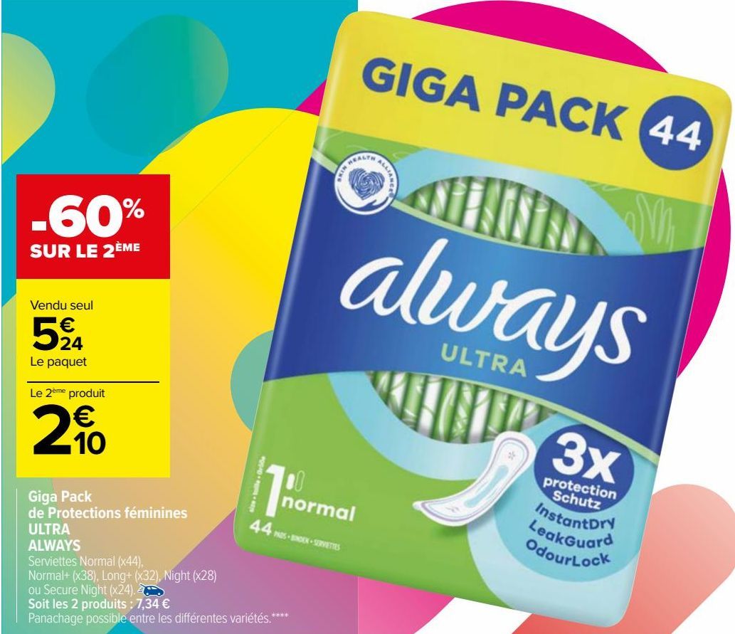 Giga Pack de Protections féminines ULTRA ALWAYS 
