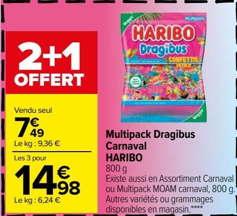 Multipack Dragibus Carnaval HARIBO 