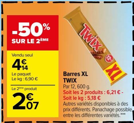 Barres XL TWIX 