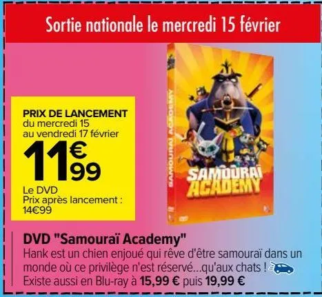 dvd ''samouraï academy'' 
