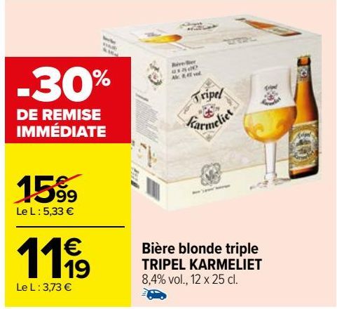 Bière blonde triple TRIPLE KARMELIET 