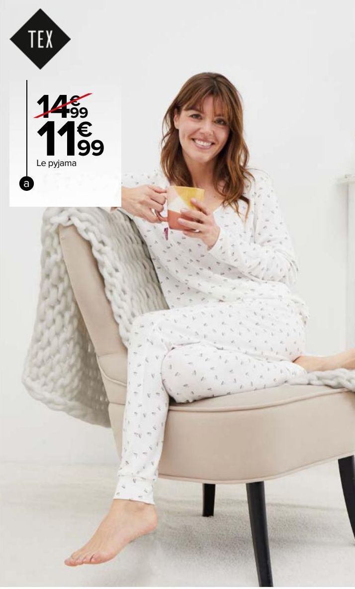 Pyjama col V femme 