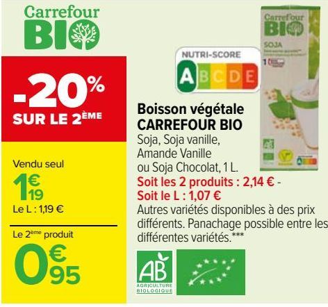 Boisson végétale CARREFOUR BIO 