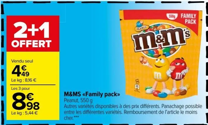 m&ms family pack 