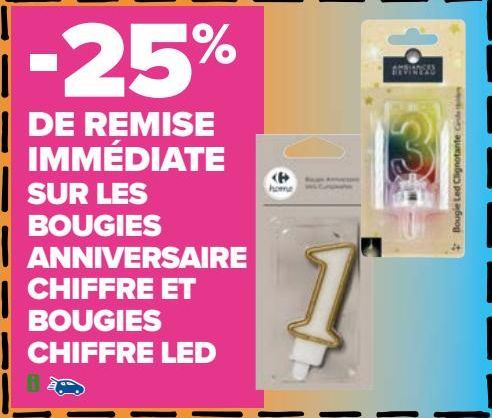 SUR LES BOUGIES ANNIVERSAIRE CHIFFRE ET BOUGIES CHIFFRE LED CLIGNOTANTES 