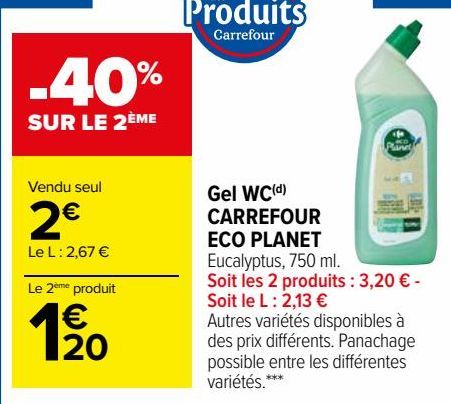 Gel WC CARREFOUR ECO PLANET 