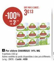 -100%  3⁰  LE  Chanx  CANWAR  SOIT PAR 3 L'UNITÉ:  3€13  CHNOL 