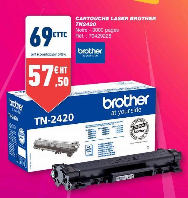 cartouches laser brother TN2420