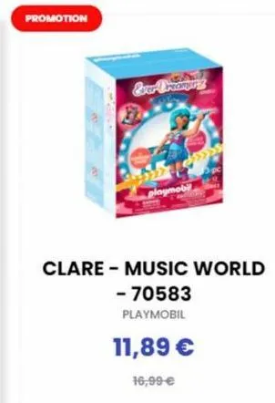 promotion  burhamy  -  playmobil  clare music world  - 70583  playmobil  11,89 €  16,99 € 