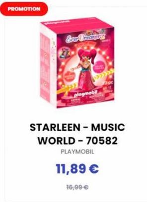 PROMOTION  CATHONEY  playmobil  STARLEEN - MUSIC  WORLD-70582  PLAYMOBIL  11,89 €  16,99 € 