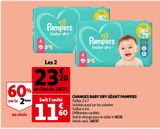 CHANGES BABY DRY GÉANT PAMPERS offre à 16,57€ sur Auchan