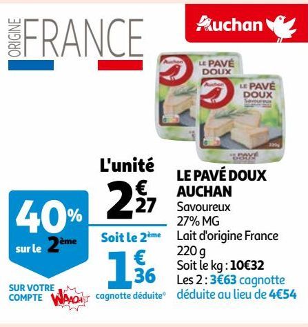 LE PAVÉ DOUX  AUCHAN