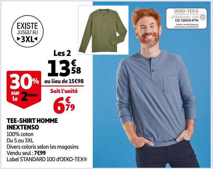 TEE-SHIRT HOMME  INEXTENSO