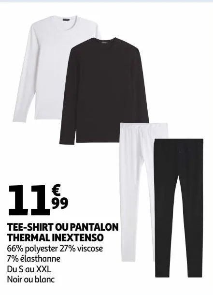 tee-shirt ou pantalon  thermal inextenso