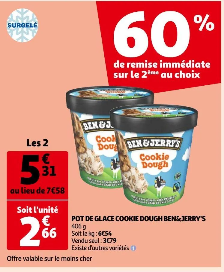 pot de glace cookie dough ben&jerry's