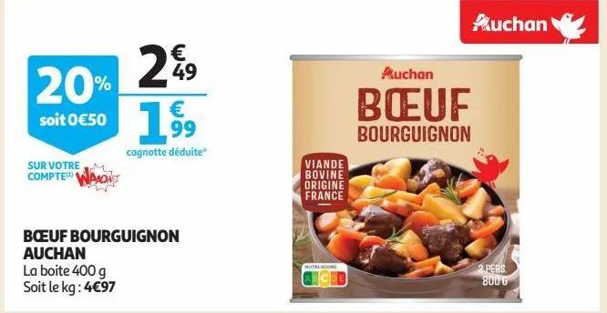 bœuf bourguignon auchan