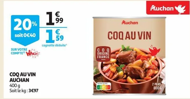 coq au vin auchan