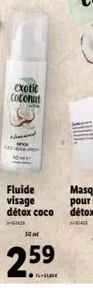 exotic coconut  sand  dx les garan  some  fluide visage détox coco  -151429 