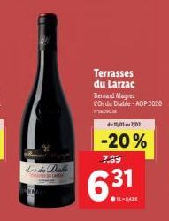 Lor de Diss  Terrasses du Larzac  Bernard Magrez  L'Or du Diable-AOP 2020  40003  du 1017/02  -20%  7.39  63  31 