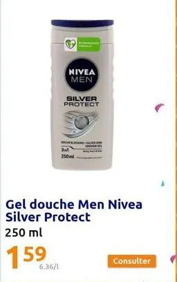 nivea men  6.36/1  silver protect  blockingsver  31 250ml  consulter 