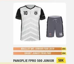 10  a  10  maillot mc junior f500 2019 short juniot froo pro  panoplie fpro 500 junior 50€  25€  25€ 