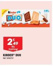 Kinder 9  DUO  249  150g  11.  KINDER® DUO Rat 5008757 