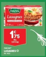 panzani  lasagnes  sover perbik  195  75  tud  s  150 g  panzani lasagnes o 