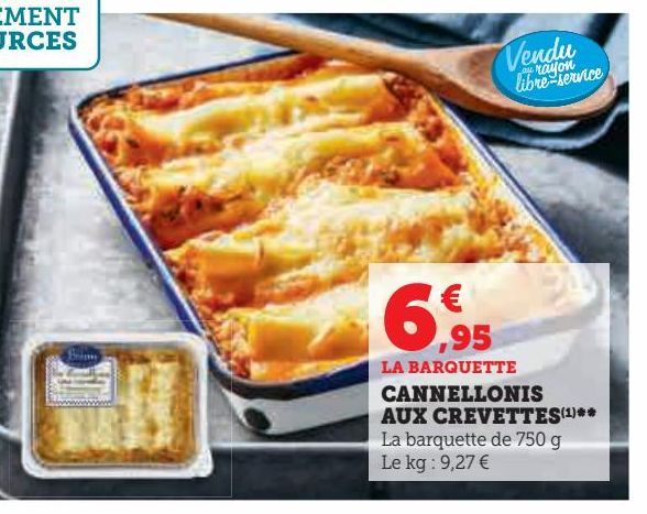 CANNELLONIS AUX CREVETTES **