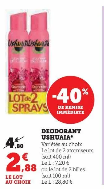 deodorant ushuaia