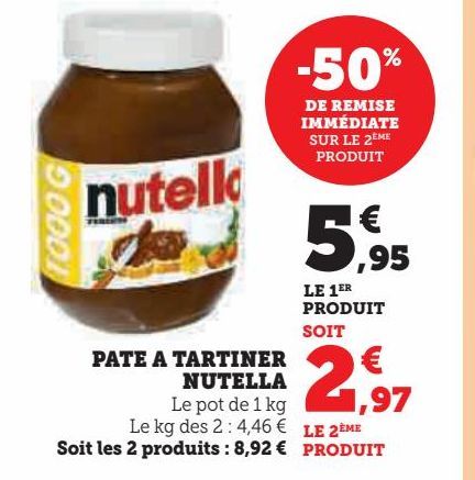 PATE A TARTINER NUTELLA