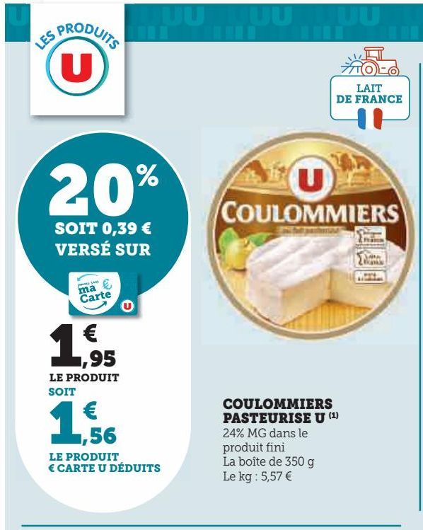 COULOMMIERS PASTEURISE U