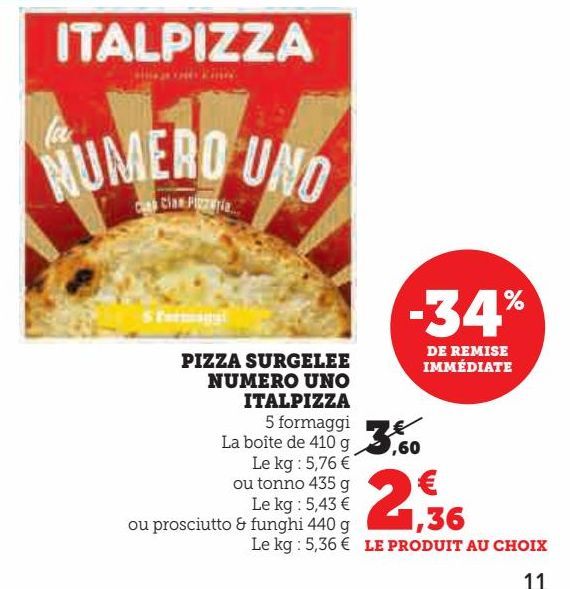 PIZZA SURGELEE NUMERO UNO ITALPIZZA