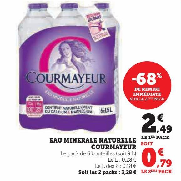 EAU MINERALE NATURELLE COURMAYEUR