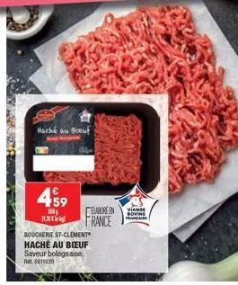 4959  500 purc  naché au boeuf  viande  elabore en bovine france  francaise  boucherie st-clement  hache au boeuf  saveur bolognaise,  ret 5015020 
