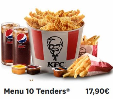 KFC  Menu 10 Tenders®  17,90€ 