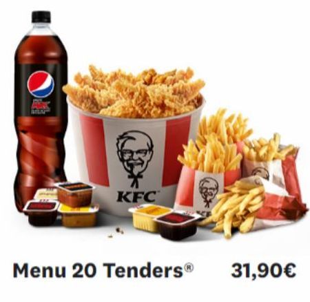KFC  Menu 20 Tenders®  31,90€ 